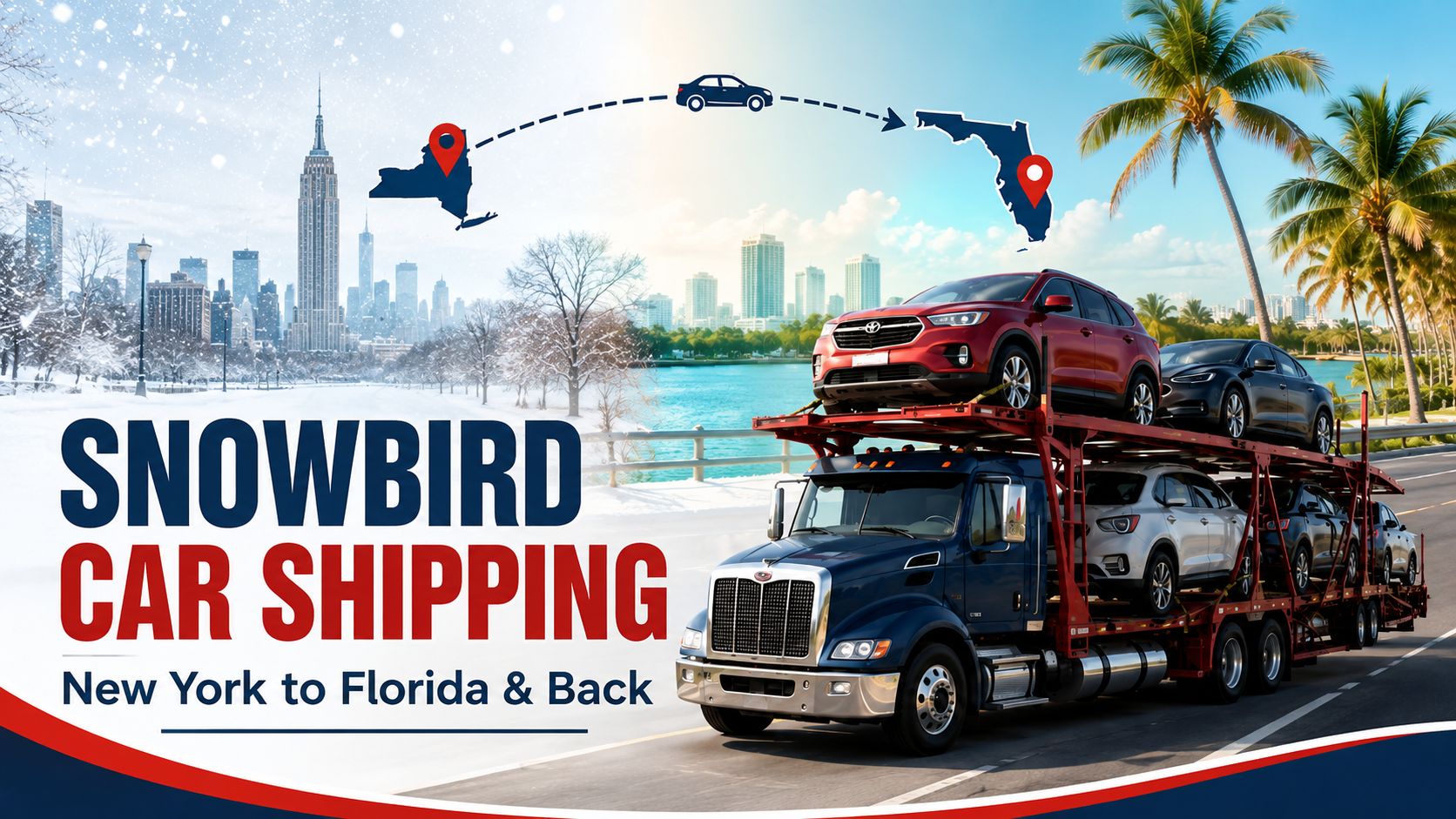 Snowbird Car Shipping: New York to Florida &amp; Back